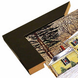 Wreaths In The Window, Hamburg Ny-THEWIN90592 Print 5.25"x7" by Thelma Winter