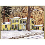 Wreaths In The Window, Hamburg Ny-THEWIN90592 Print 5.25"x7" by Thelma Winter