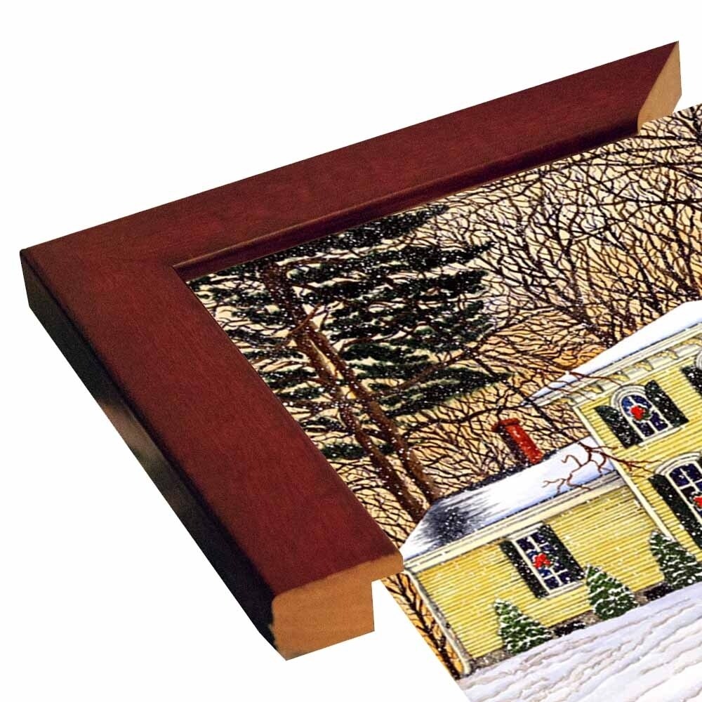 Wreaths In The Window, Hamburg Ny-THEWIN90592 Print 5.25"x7" by Thelma Winter