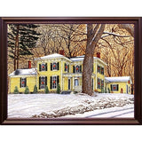 Wreaths In The Window, Hamburg Ny-THEWIN90592 Print 5.25"x7" by Thelma Winter