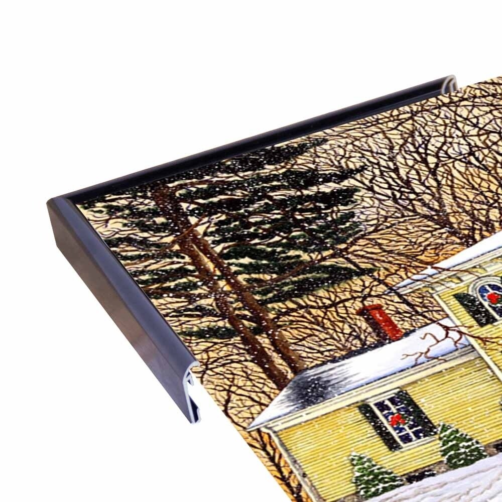 Wreaths In The Window, Hamburg Ny-THEWIN90592 Print 5.25"x7" by Thelma Winter
