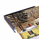 Wreaths In The Window, Hamburg Ny-THEWIN90592 Print 5.25"x7" by Thelma Winter