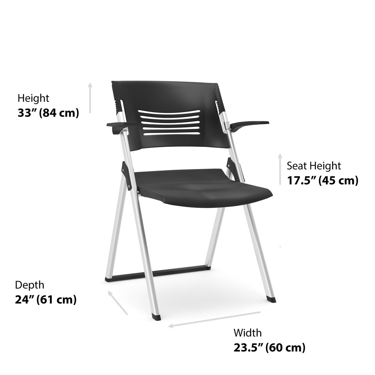 Wren Folding Guest Chair with Breathable Back