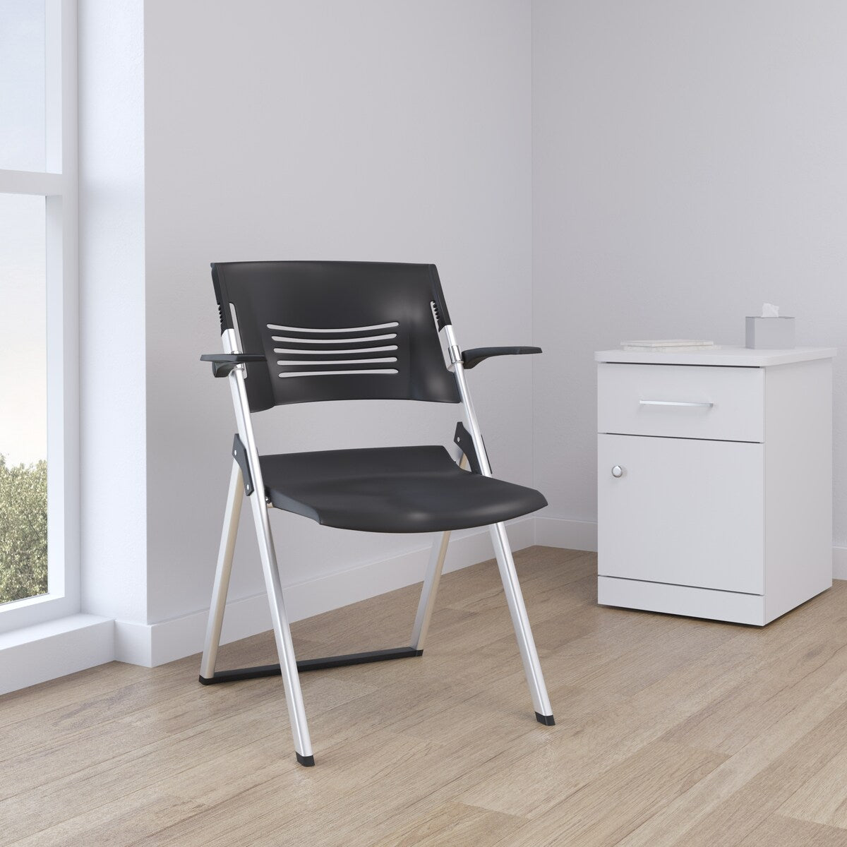 Wren Folding Guest Chair with Breathable Back