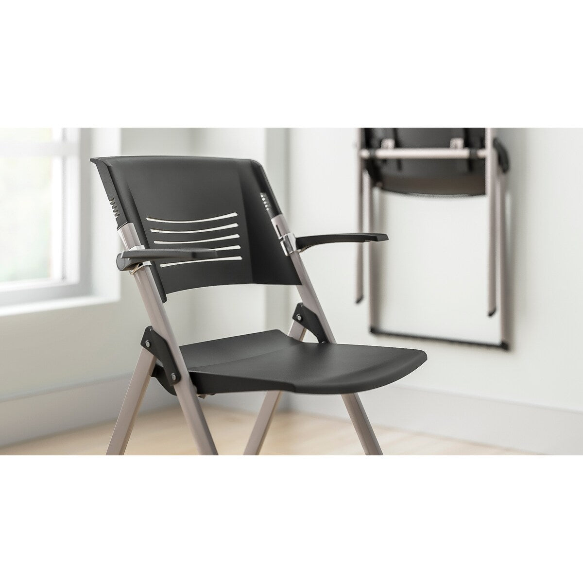 Wren Folding Guest Chair with Breathable Back