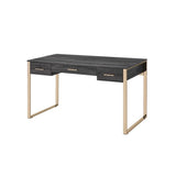 Writing Desk, Champagne Gold & Black Finish