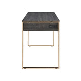 Writing Desk, Champagne Gold & Black Finish