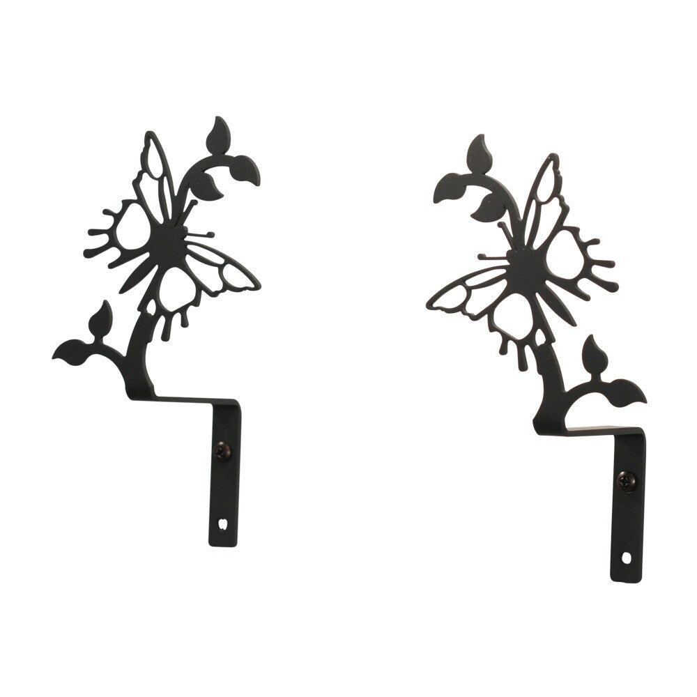 Wrought Iron Butterfly Curtain Swags
