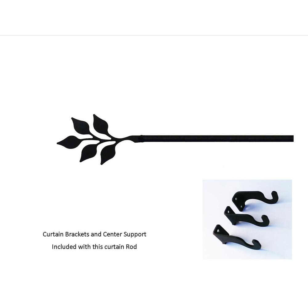 Wrought-iron Extra-large Leaf Curtain Rod