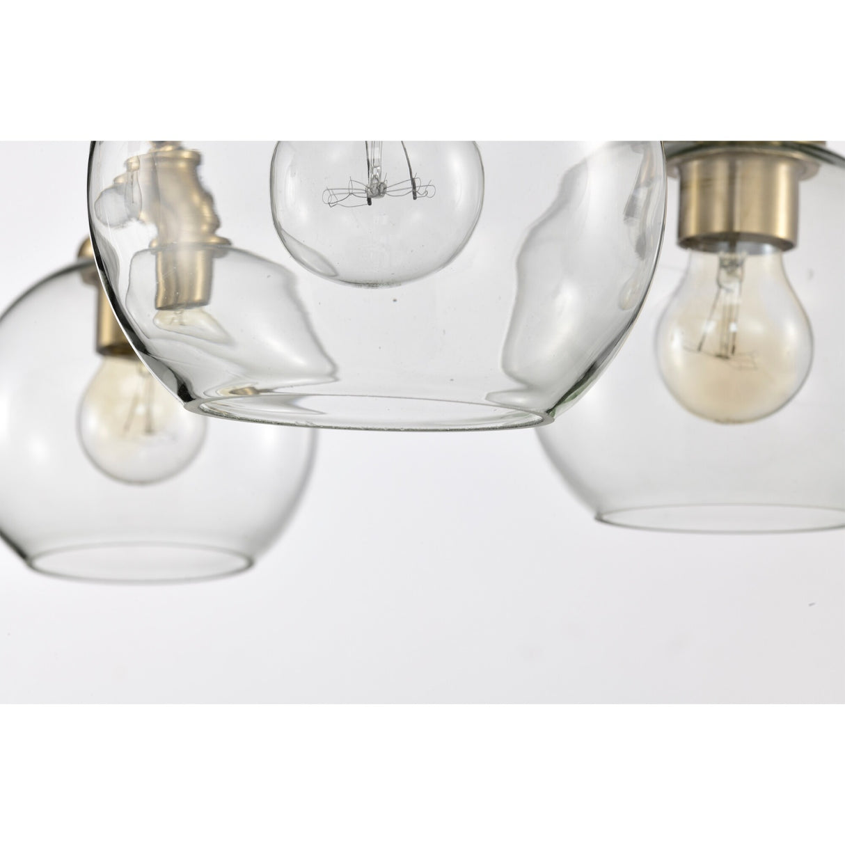 Wyatt 24 Inch Clear Glass Chandelier 5 Light - N/A