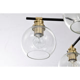 Wyatt 24 Inch Clear Glass Chandelier 5 Light - N/A