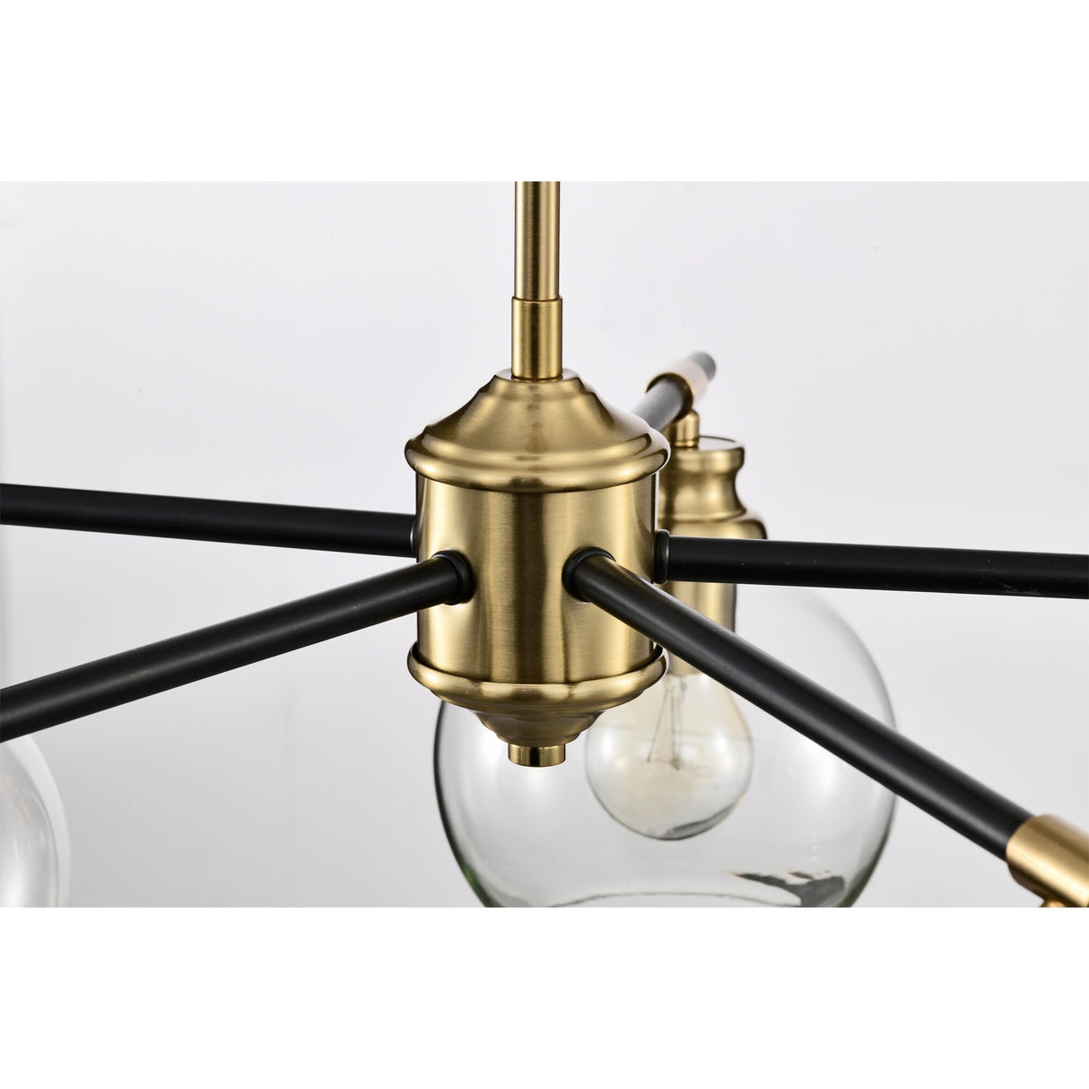 Wyatt 24 Inch Clear Glass Chandelier 5 Light - N/A