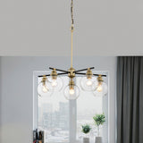 Wyatt 24 Inch Clear Glass Chandelier 5 Light - N/A
