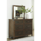 Wyattfield Brown Bedroom Mirror - 38"W x 1"D x 31"H