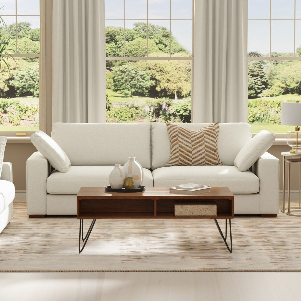 WyndenHall Roscoe 96-inch Sofa in Tightly Woven Performance Fabric
