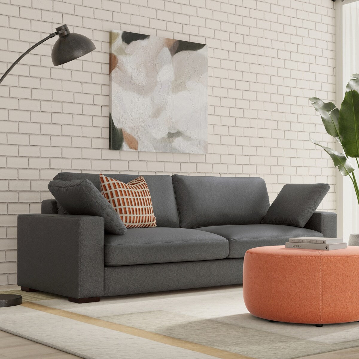 WyndenHall Roscoe 96-inch Sofa in Tightly Woven Performance Fabric