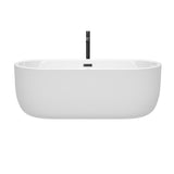 Wyndham Collection Juliette 67-inch White Freestanding Soaking Bathtub