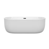 Wyndham Collection Juliette 67-inch White Freestanding Soaking Bathtub