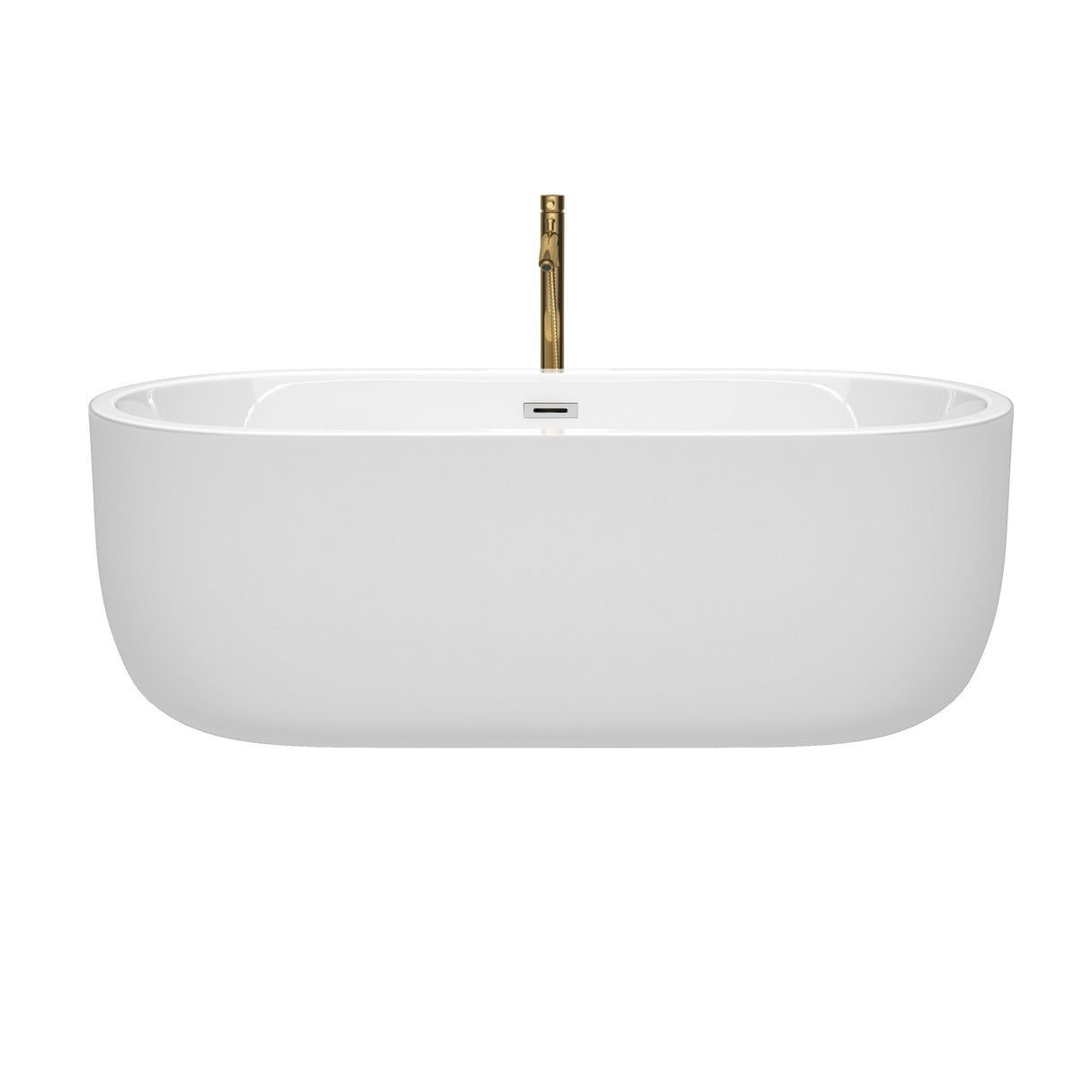 Wyndham Collection Juliette 67-inch White Freestanding Soaking Bathtub