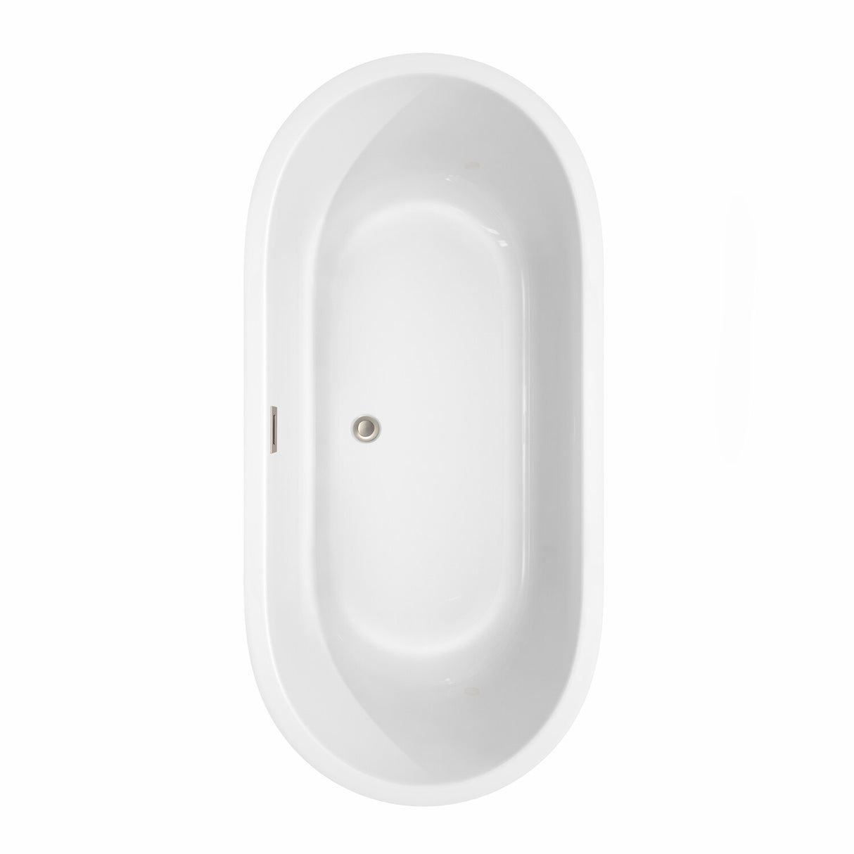 Wyndham Collection Juliette 67-inch White Freestanding Soaking Bathtub
