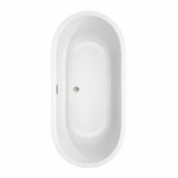 Wyndham Collection Juliette 67-inch White Freestanding Soaking Bathtub