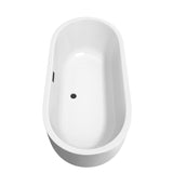 Wyndham Collection Juliette 67-inch White Freestanding Soaking Bathtub