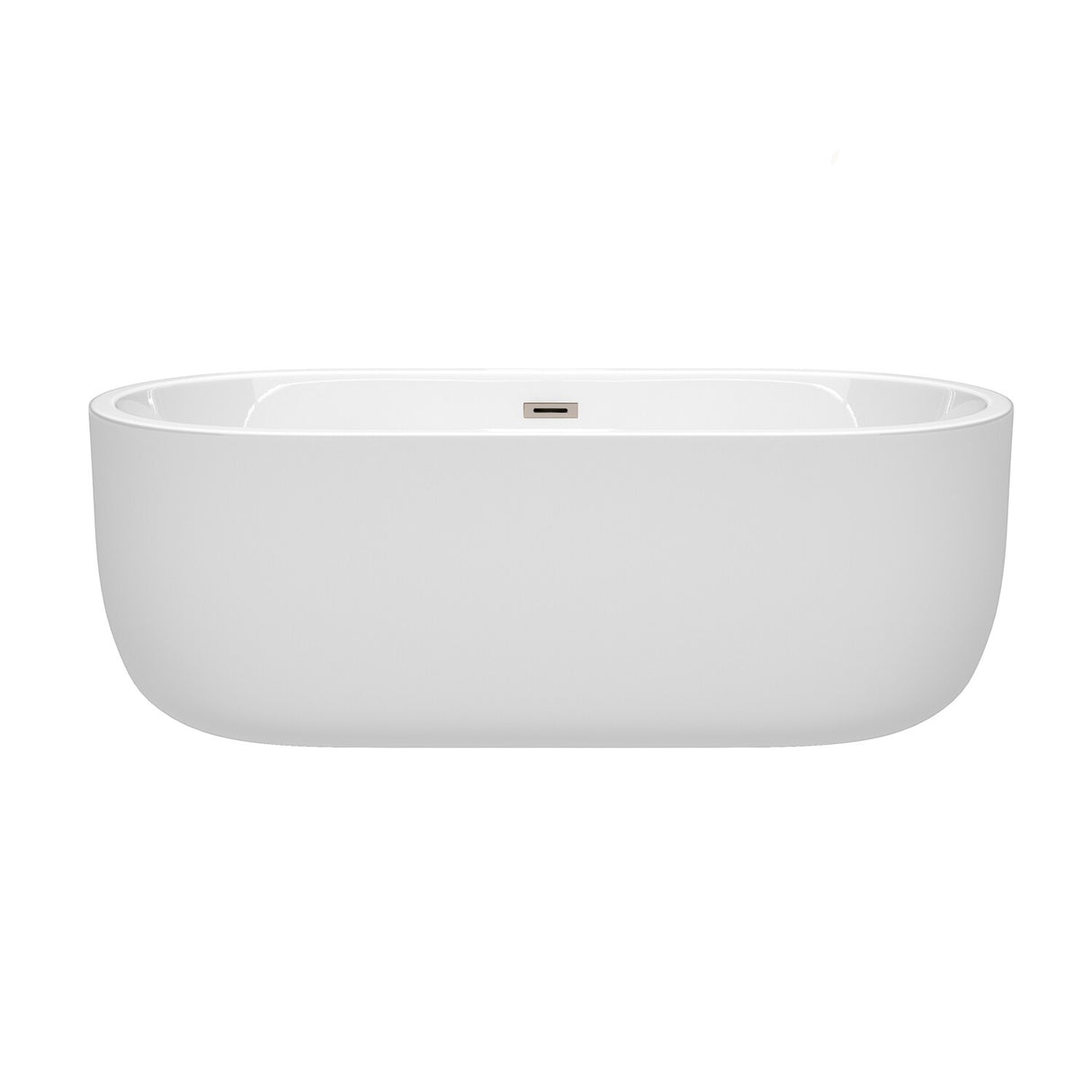 Wyndham Collection Juliette 67-inch White Freestanding Soaking Bathtub