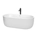 Wyndham Collection Juliette 67-inch White Freestanding Soaking Bathtub