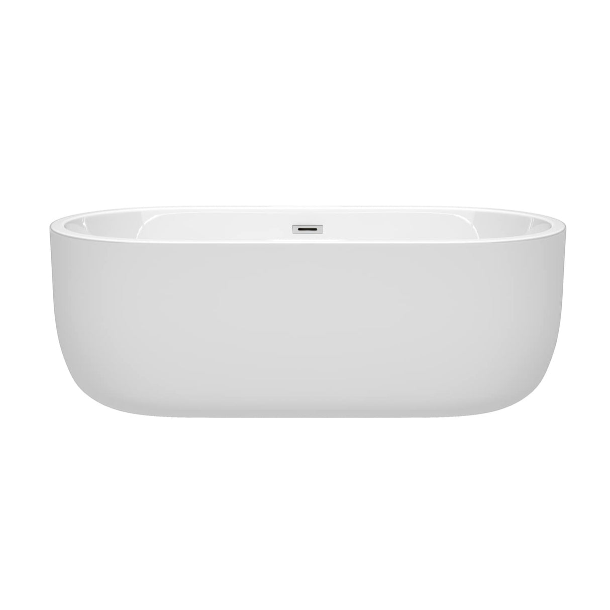 Wyndham Collection Juliette 67-inch White Freestanding Soaking Bathtub