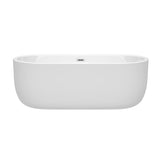 Wyndham Collection Juliette 67-inch White Freestanding Soaking Bathtub