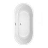 Wyndham Collection Juliette 67-inch White Freestanding Soaking Bathtub