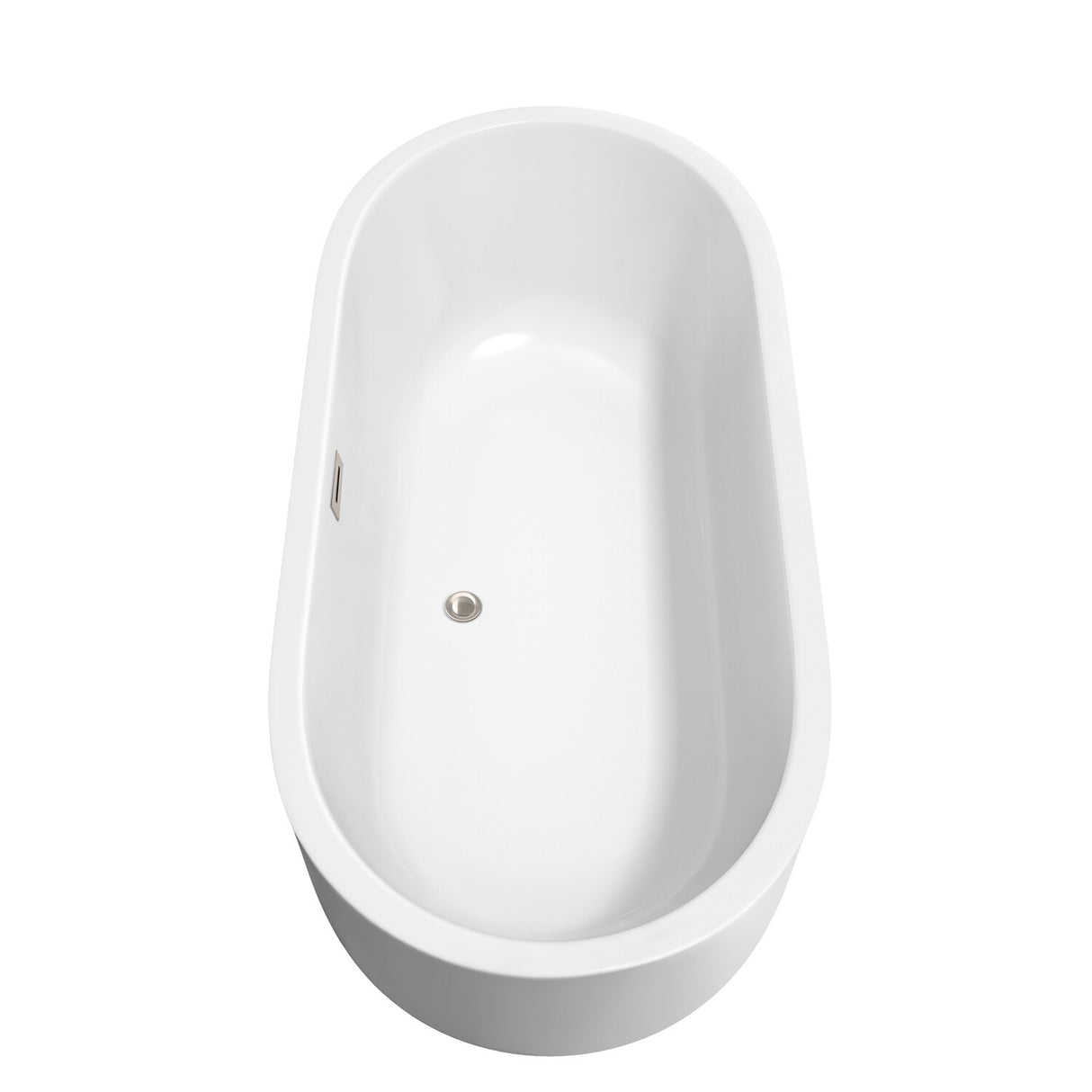 Wyndham Collection Juliette 67-inch White Freestanding Soaking Bathtub