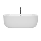 Wyndham Collection Juliette 67-inch White Freestanding Soaking Bathtub