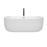 Wyndham Collection Juliette 67-inch White Freestanding Soaking Bathtub