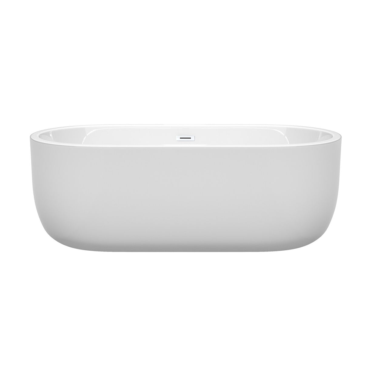 Wyndham Collection Juliette 67-inch White Freestanding Soaking Bathtub