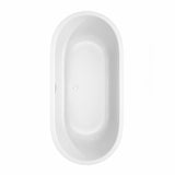 Wyndham Collection Juliette 67-inch White Freestanding Soaking Bathtub