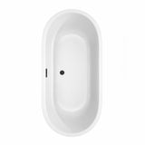 Wyndham Collection Juliette 67-inch White Freestanding Soaking Bathtub