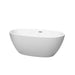 Wyndham Collection Juno 59-Inch Matte White Freestanding Bathtub