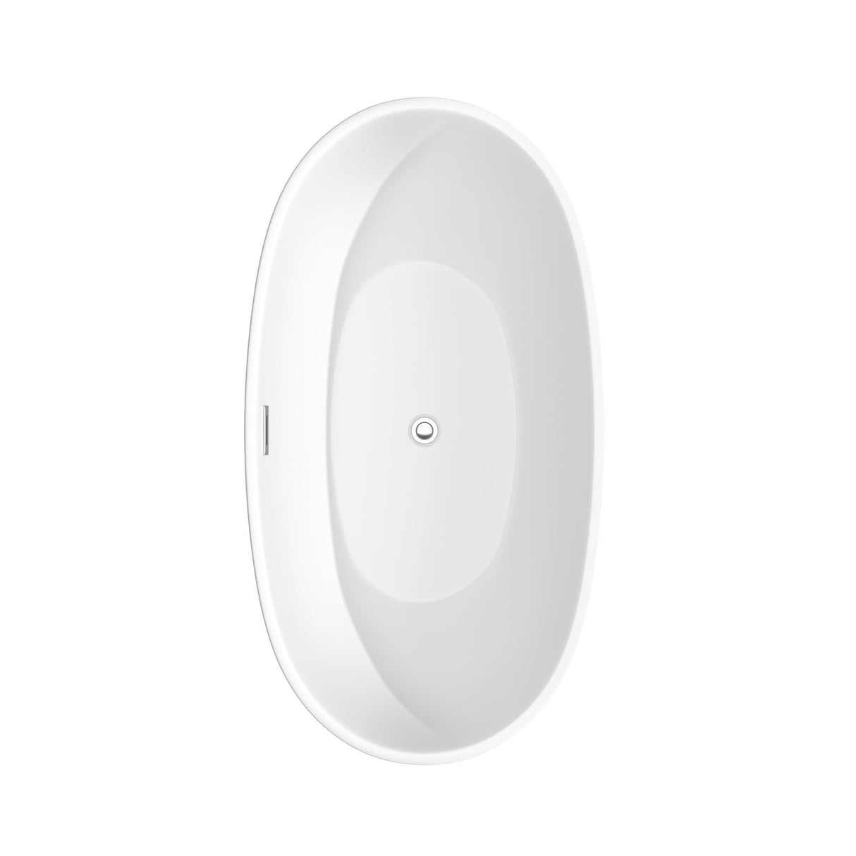 Wyndham Collection Juno 59-Inch Matte White Freestanding Bathtub