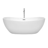 Wyndham Collection Rebecca 65-inch Freestanding Bathtub with Faucet