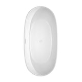 Wyndham Collection Rebecca 65-inch Freestanding Bathtub with Faucet