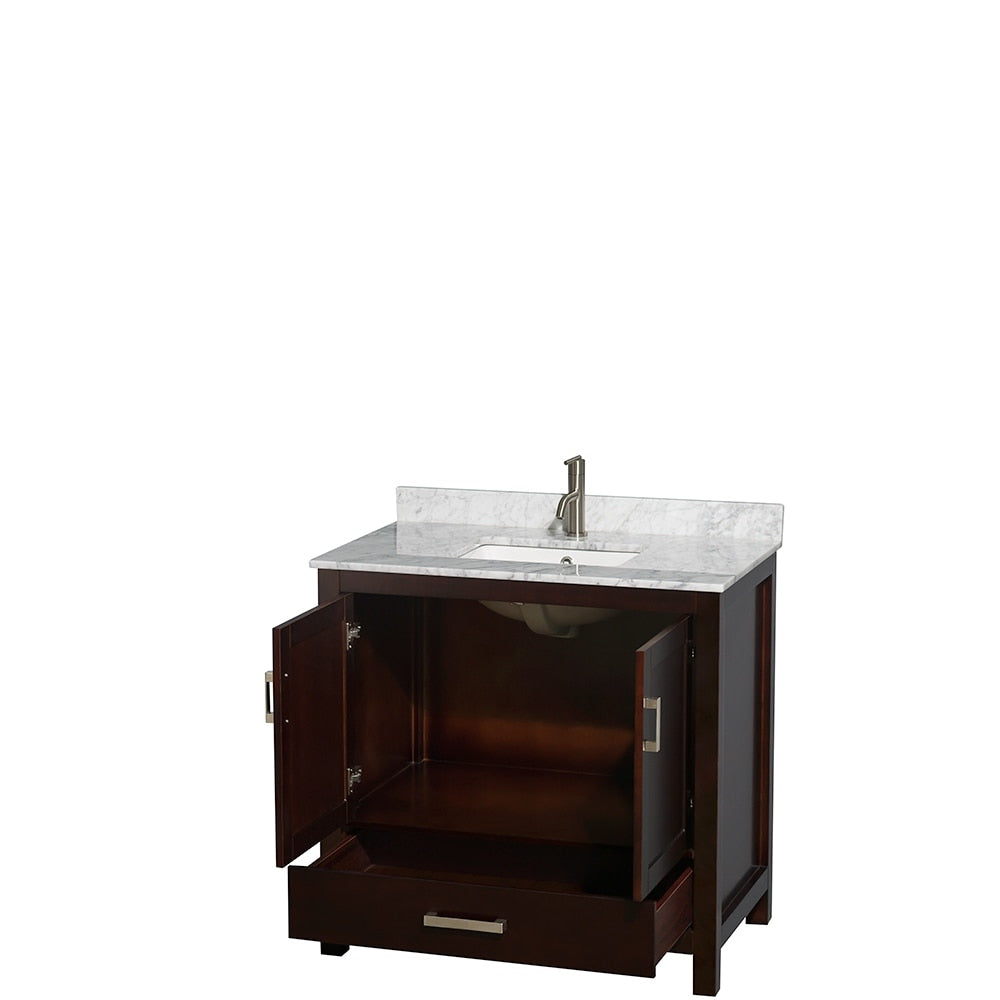 Wyndham Collection Sheffield Single Vanity Set