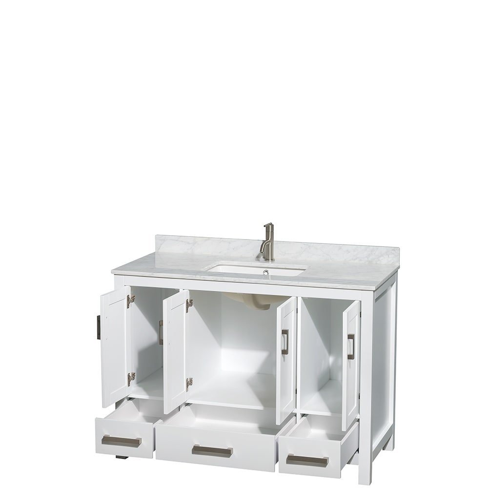 Wyndham Collection Sheffield Single Vanity Set