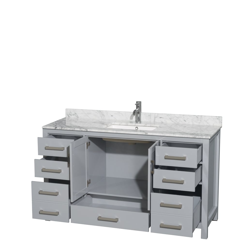Wyndham Collection Sheffield Single Vanity Set