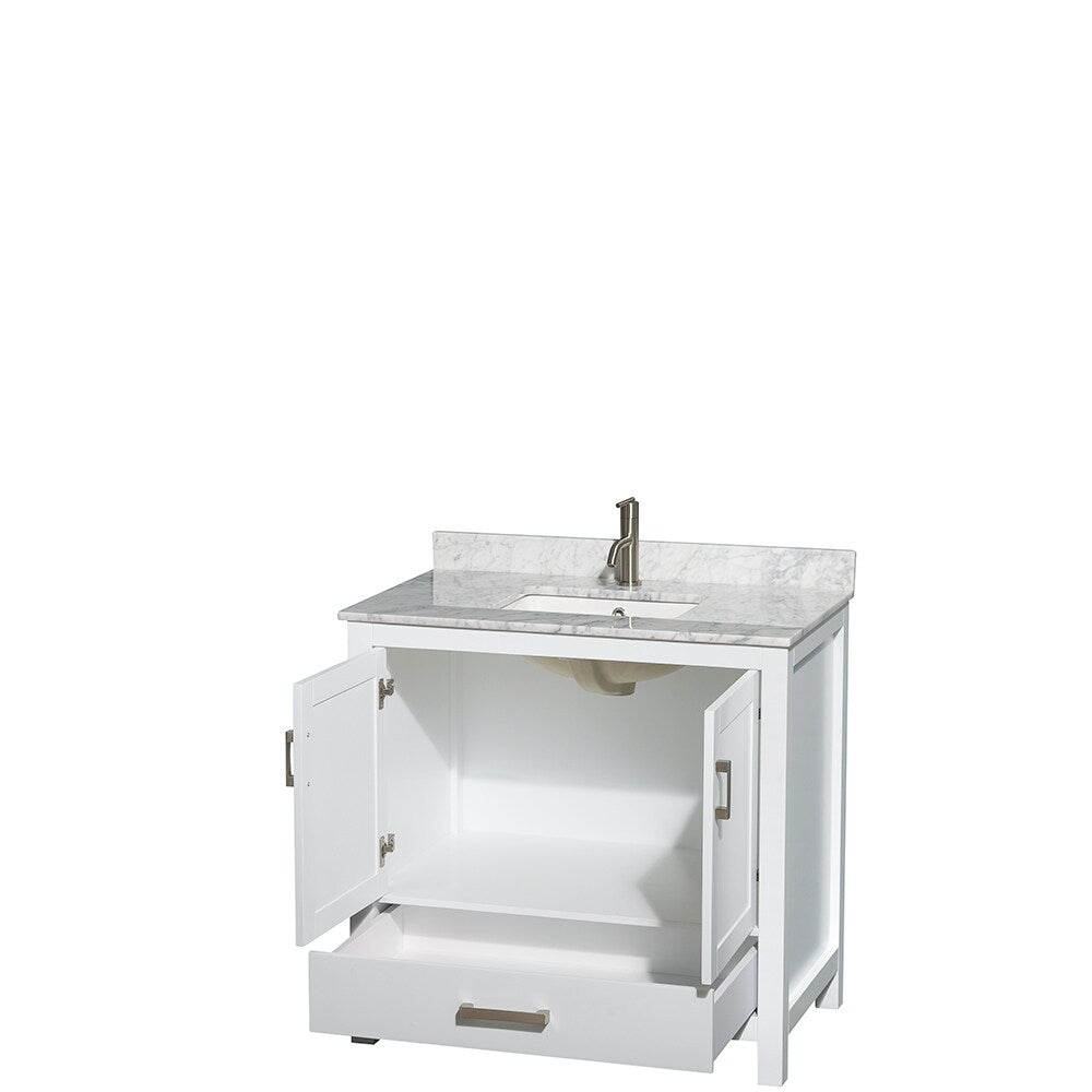 Wyndham Collection Sheffield Single Vanity Set