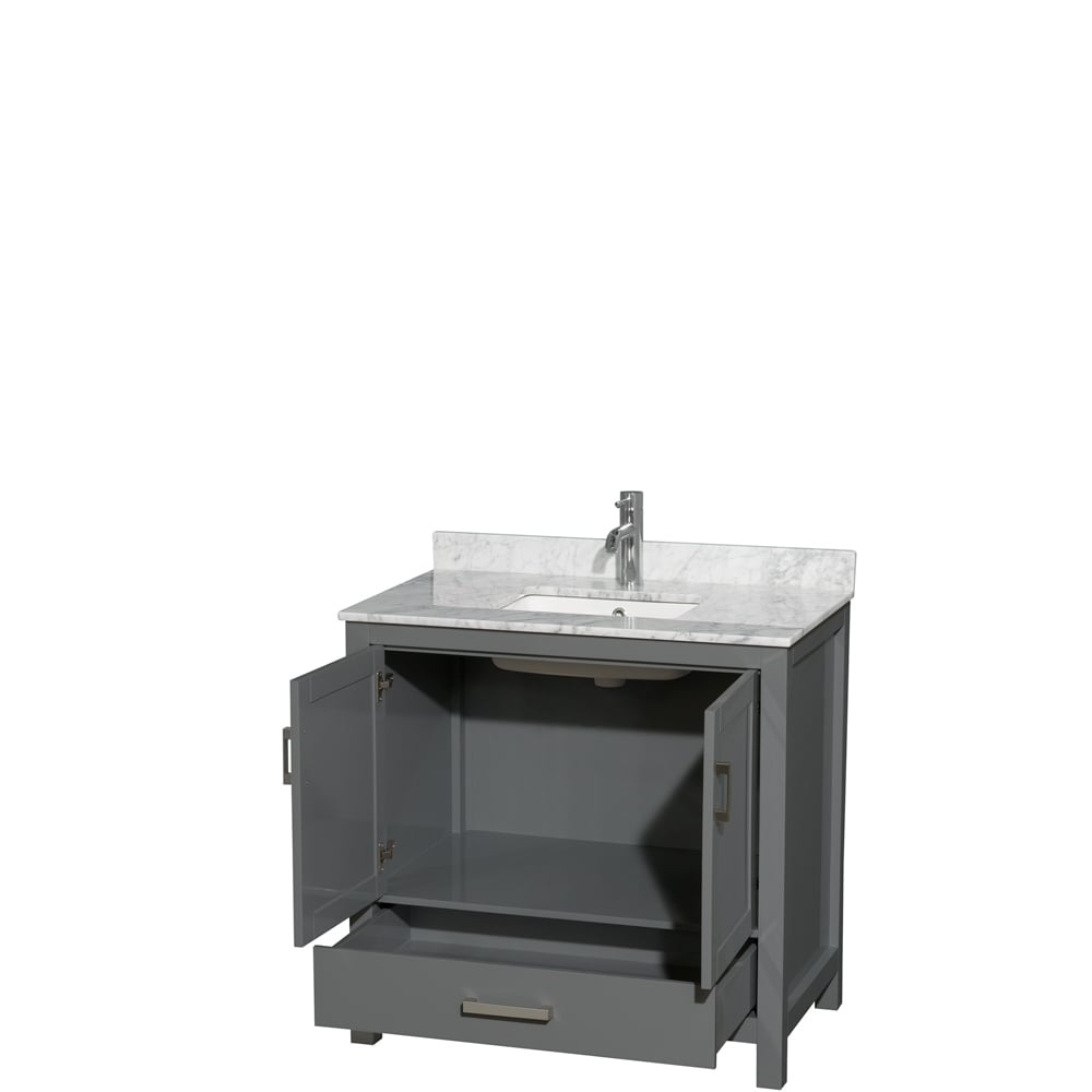 Wyndham Collection Sheffield Single Vanity Set