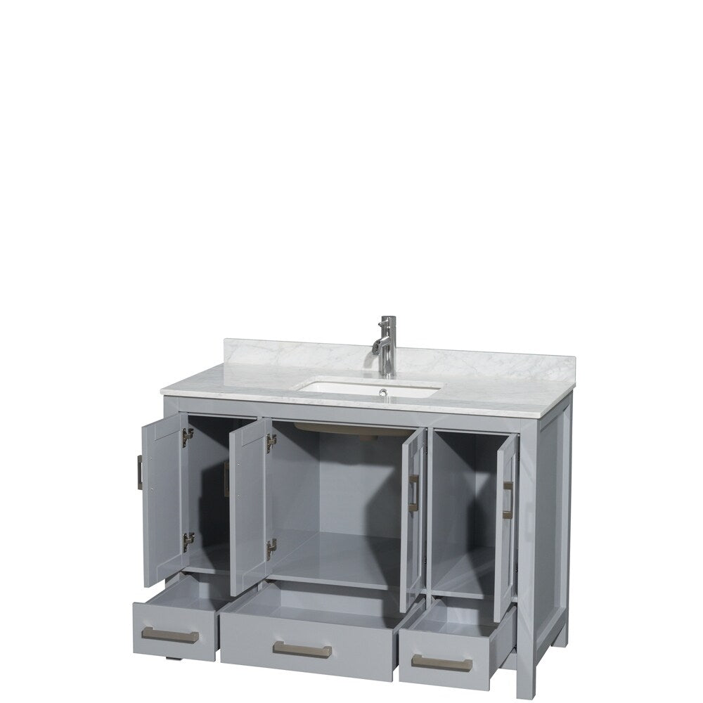 Wyndham Collection Sheffield Single Vanity Set