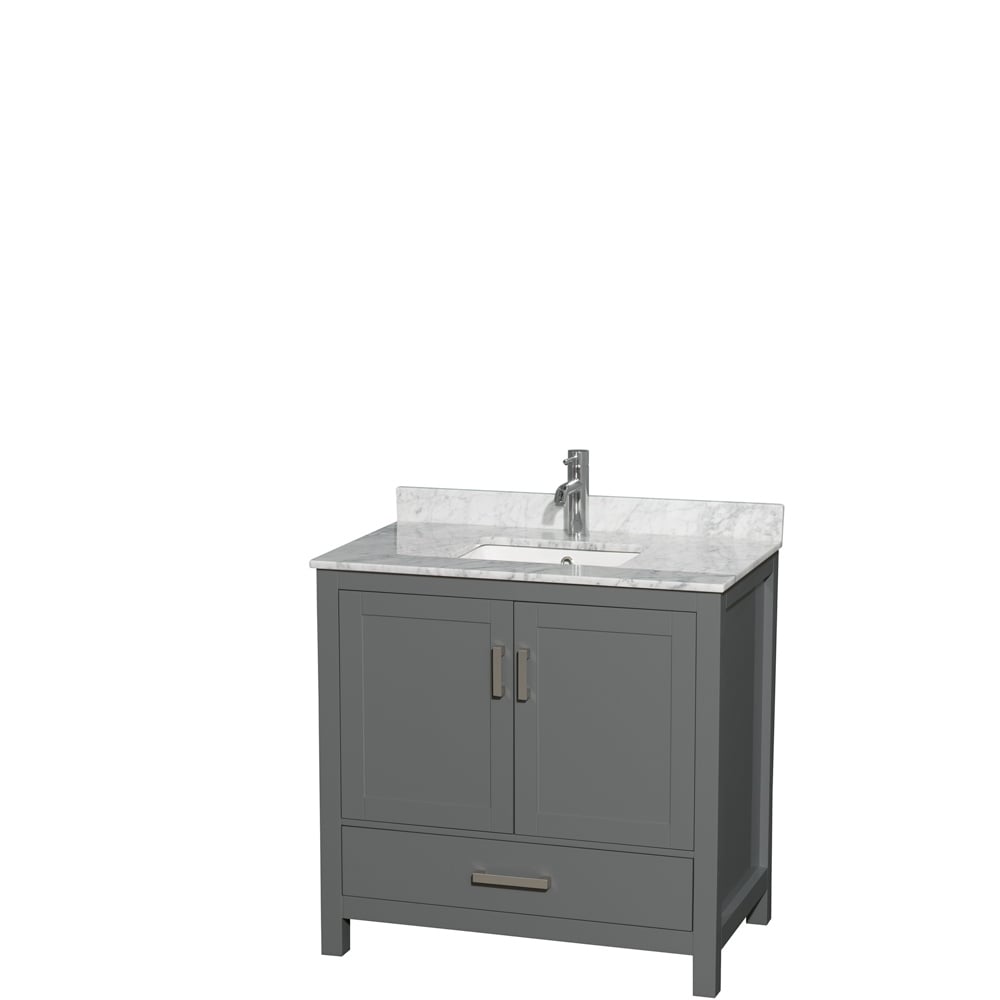 Wyndham Collection Sheffield Single Vanity Set
