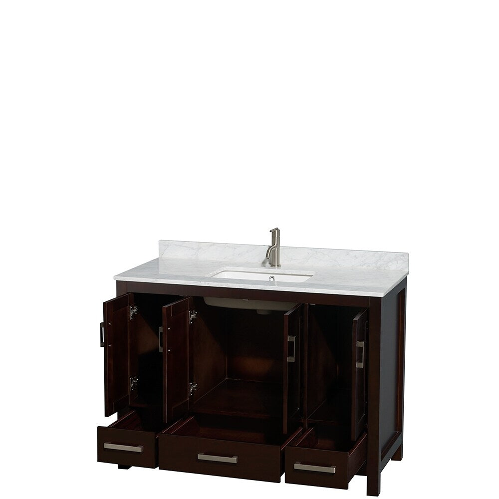Wyndham Collection Sheffield Single Vanity Set