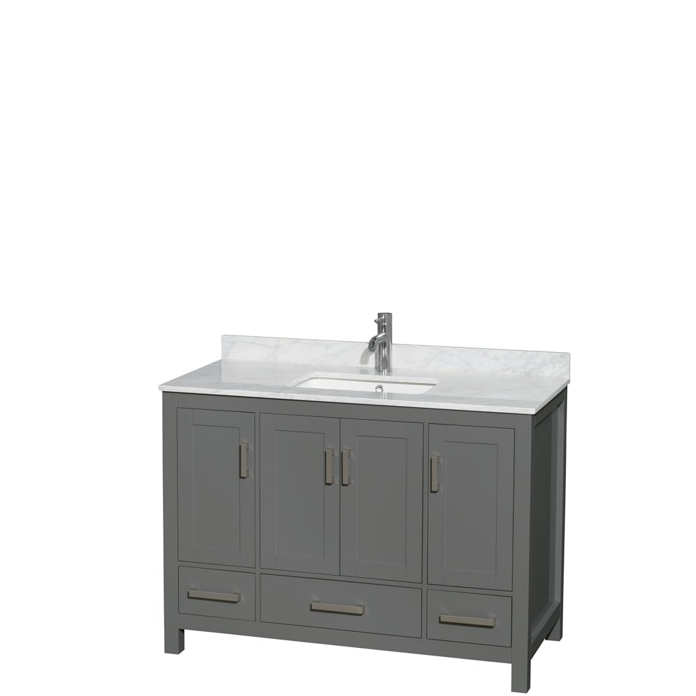 Wyndham Collection Sheffield Single Vanity Set